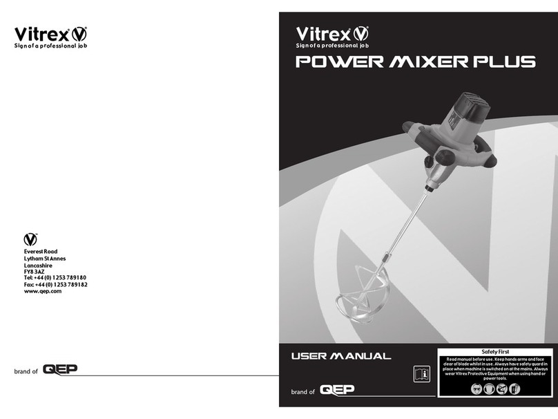 Vitrex Power Mixer Plus Owner's safety and operating manual