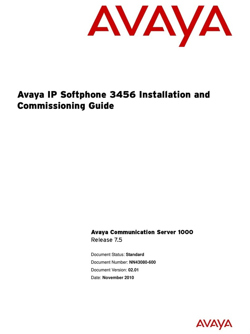 Avaya CS 1000M SG User manual Avaya CS 1000M SG User manual