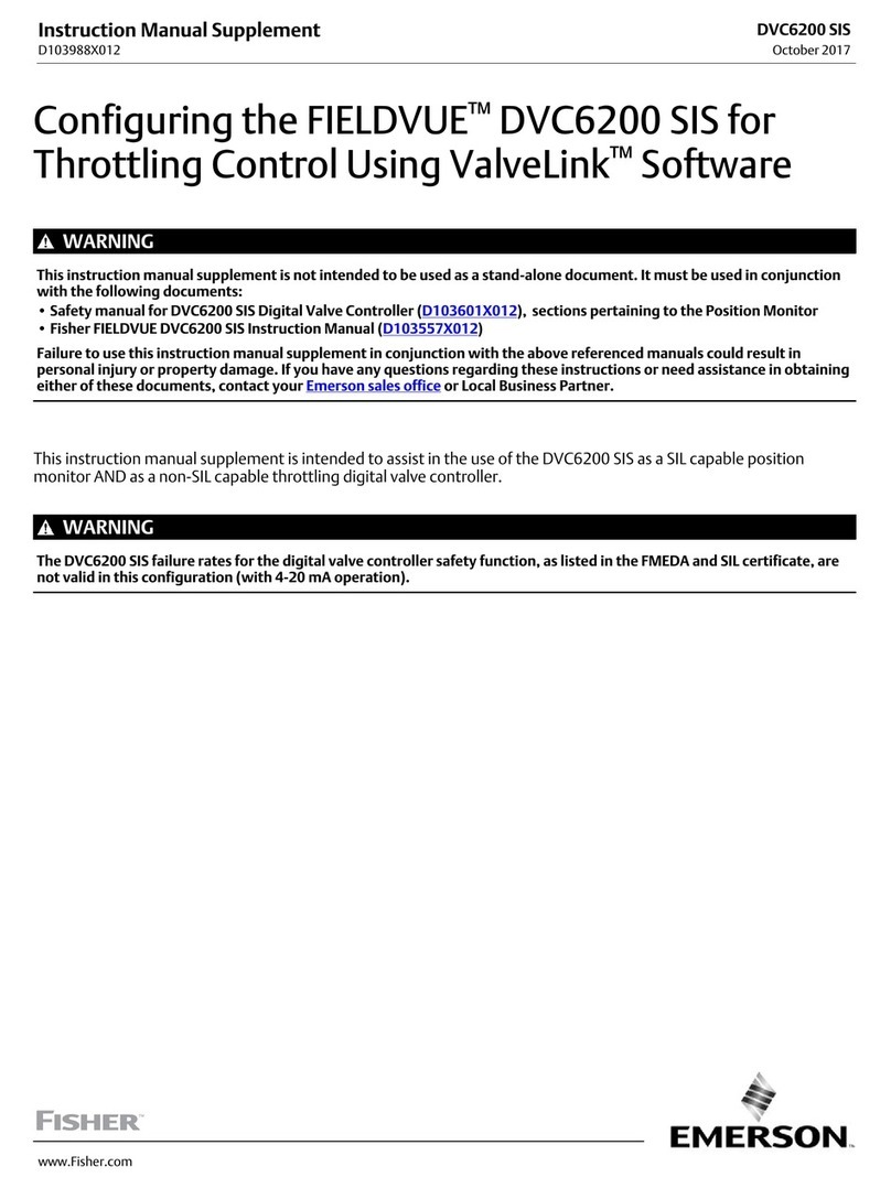 Emerson Fisher FIELDVUE DVC6200 SIS User manual