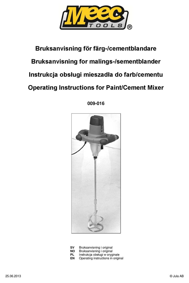 Meec tools 009-016 operating instructions