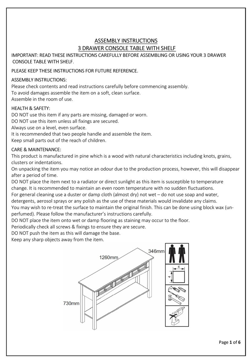 Birlea Corona series Assembly instructions