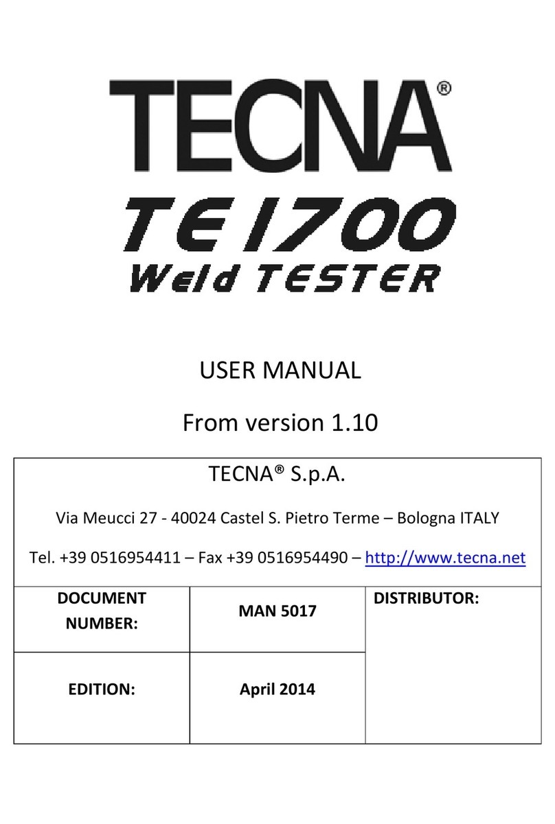 TECNA TE1700 user manual