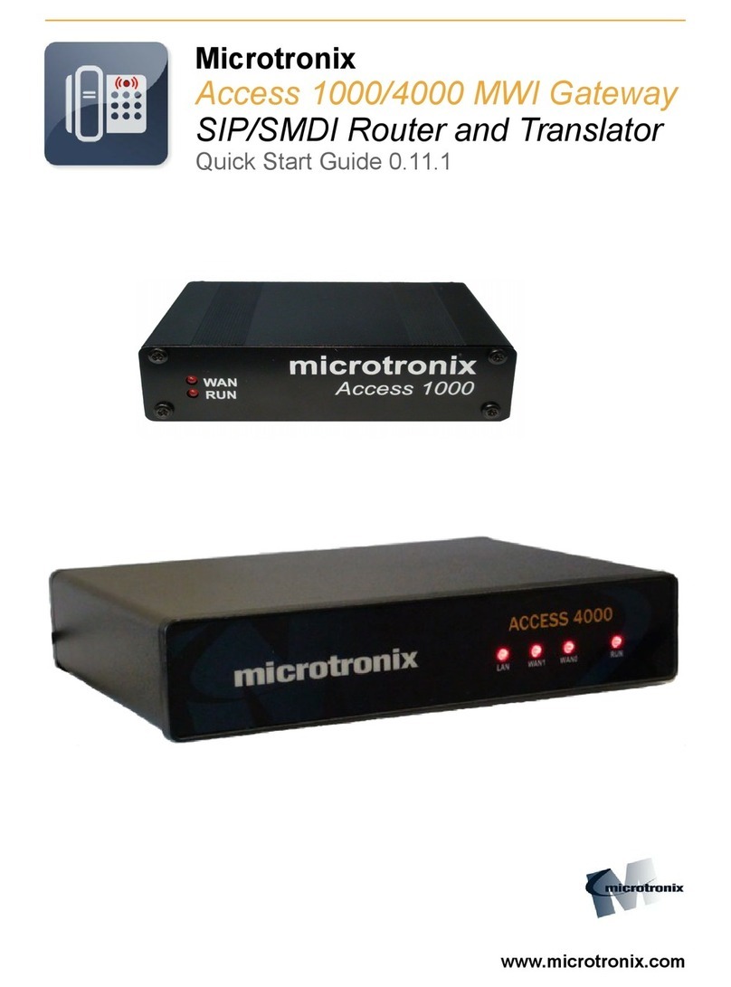 MICROTRONIX access 1000 series User manual