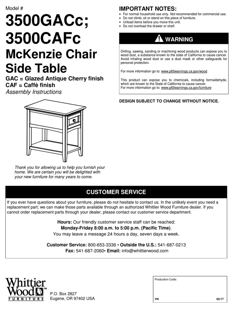 Whittier Wood 3500GACc Assembly instructions