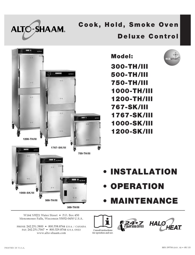 Alto-Shaam Halo Heat 767-SK/III Installation operation & maintenance