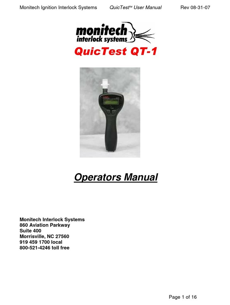Monitech QuicTest QT-1 Operator's manual