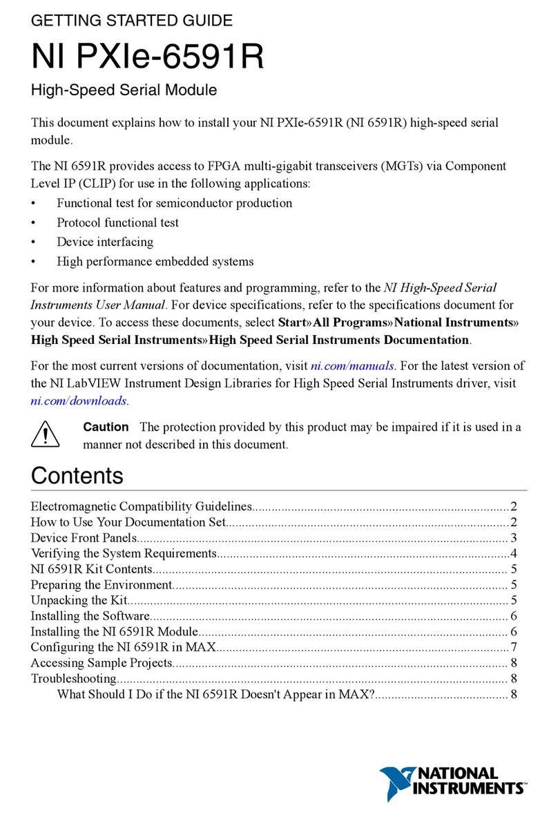 National Instruments PXIe-6591R Getting started guide National Instruments PXIe-6591R Getting started guide