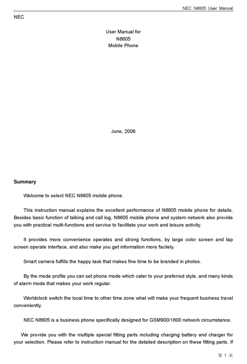 NEC N8605 User manual