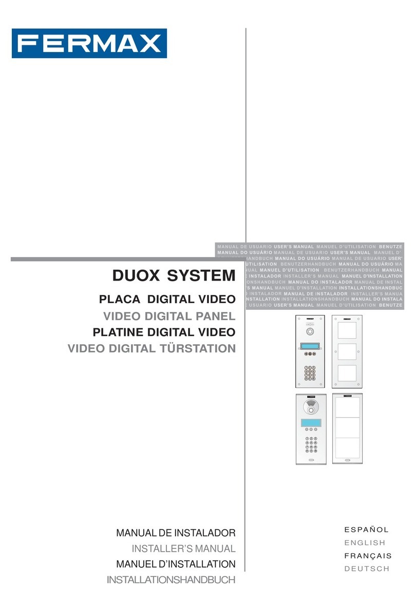Fermax DUOX Installer manual