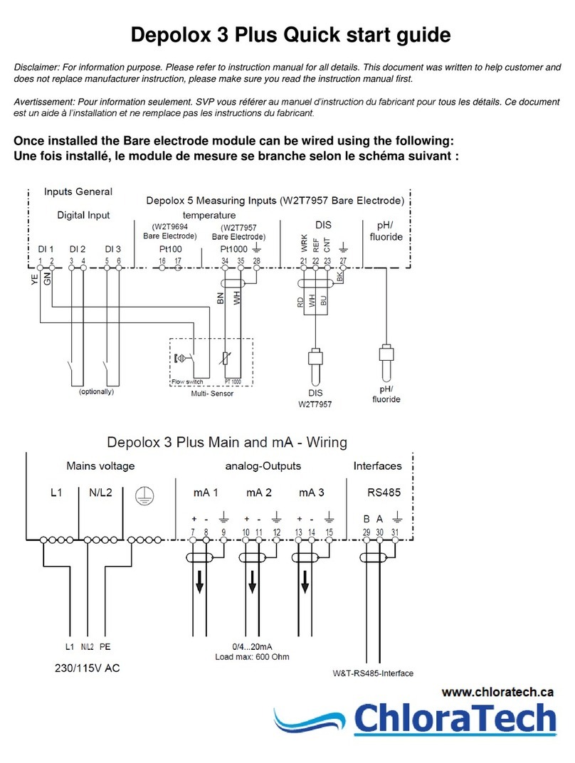 ChloraTech Depolox 3 Plus quick start guide