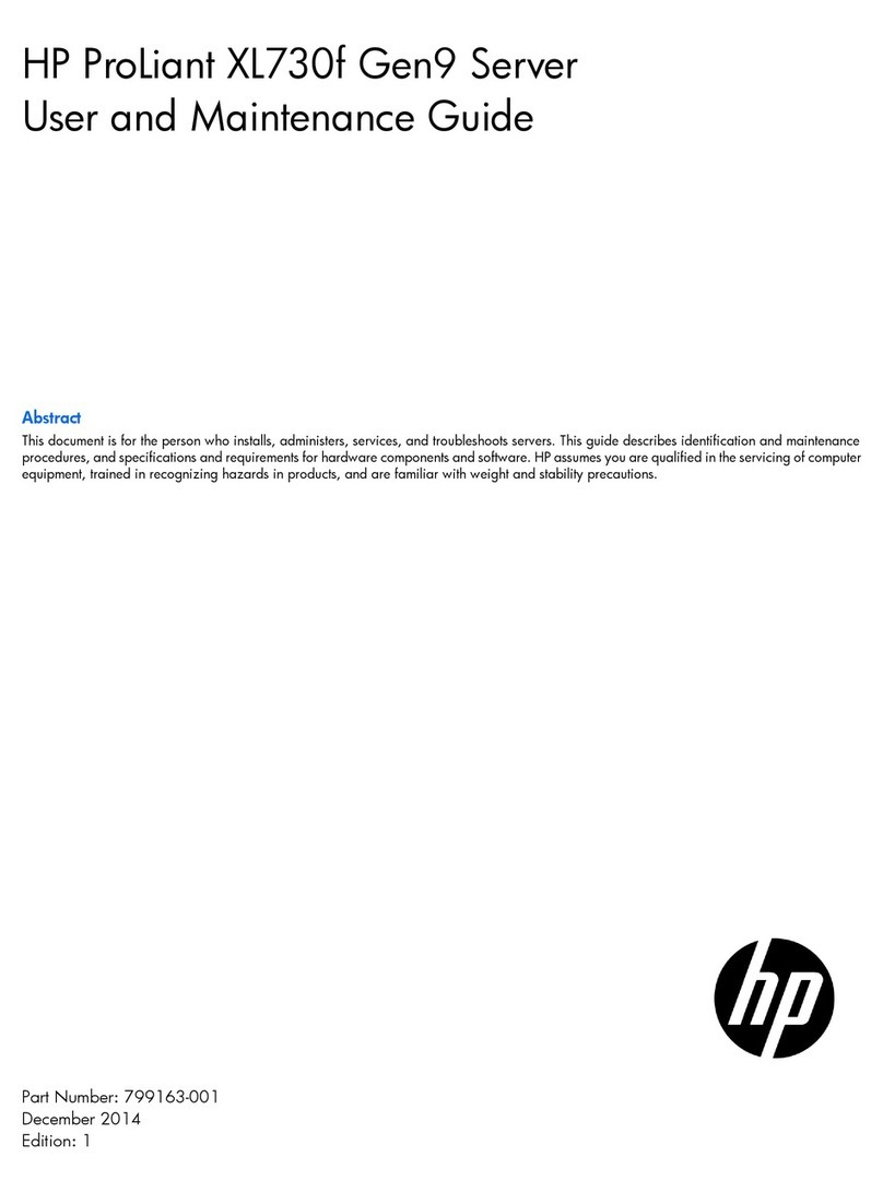 HP ProLiant XL730f Gen9 Server Operating instructions