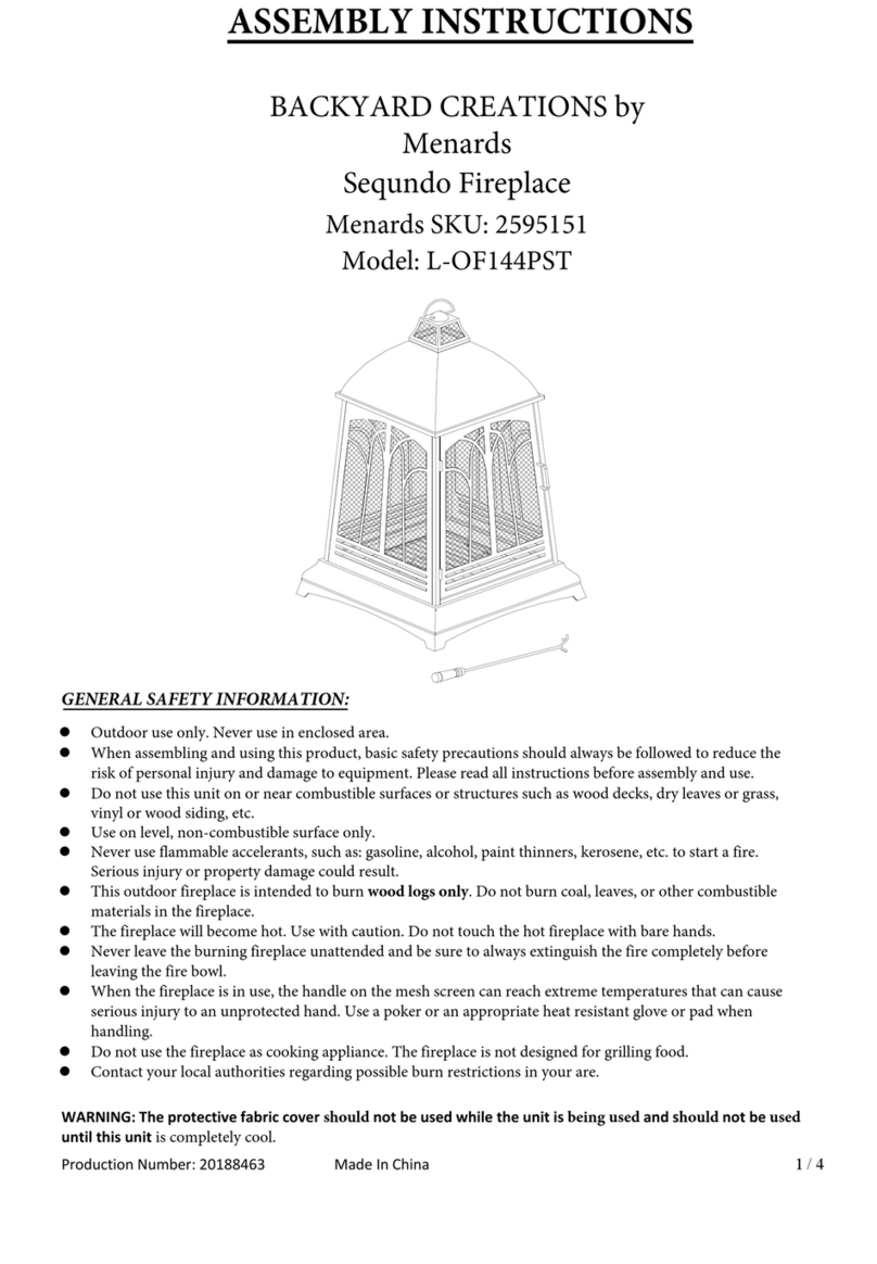 Backyard Creations L-OF144PST Assembly instructions Backyard Creations L-OF144PST Assembly instructions