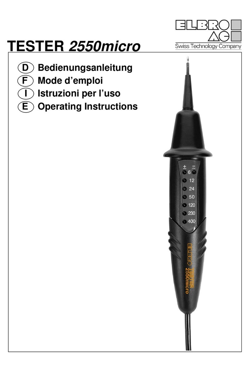 ELBRO TESTER 2550micro operating instructions