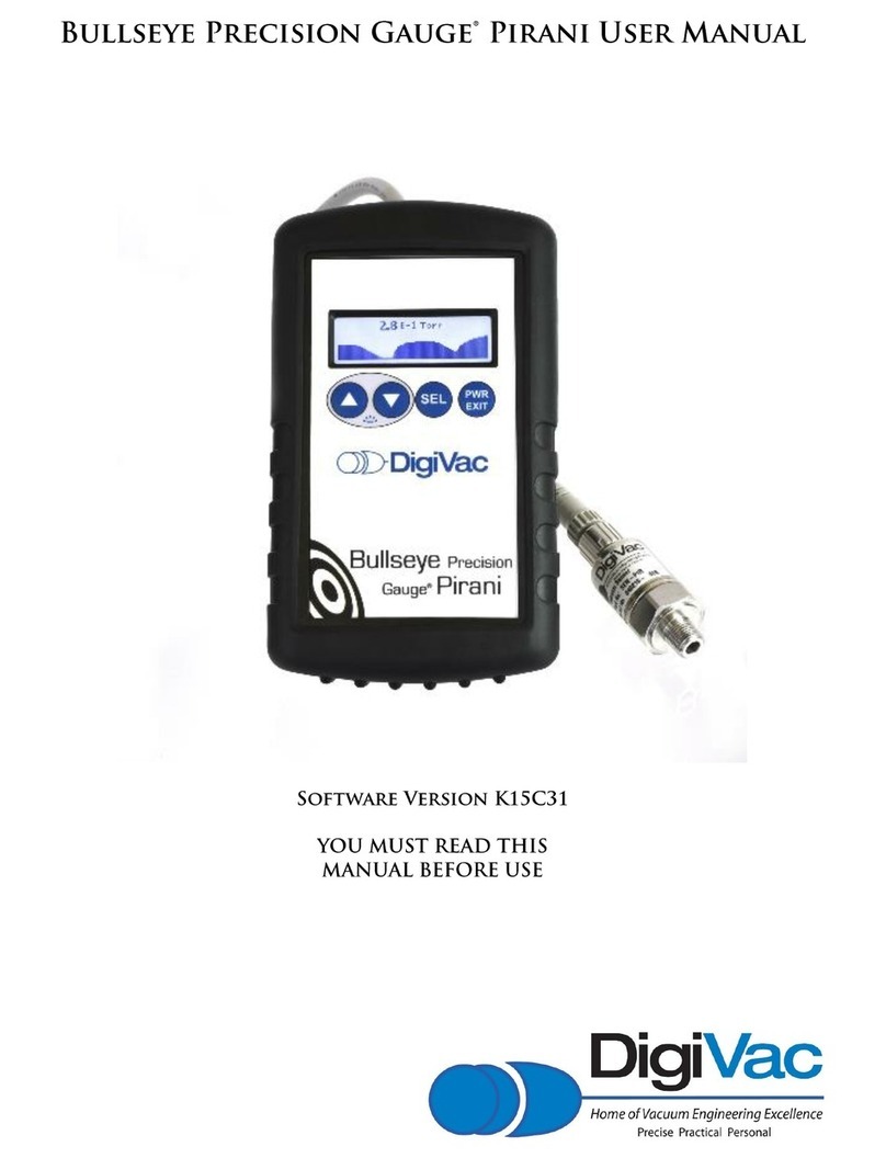 DigiVac Bullseye Precision Gauge Pirani User manual