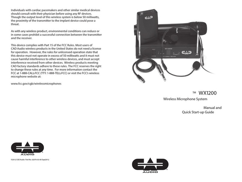 CAD Audio WX1200 User guide CAD Audio WX1200 User guide