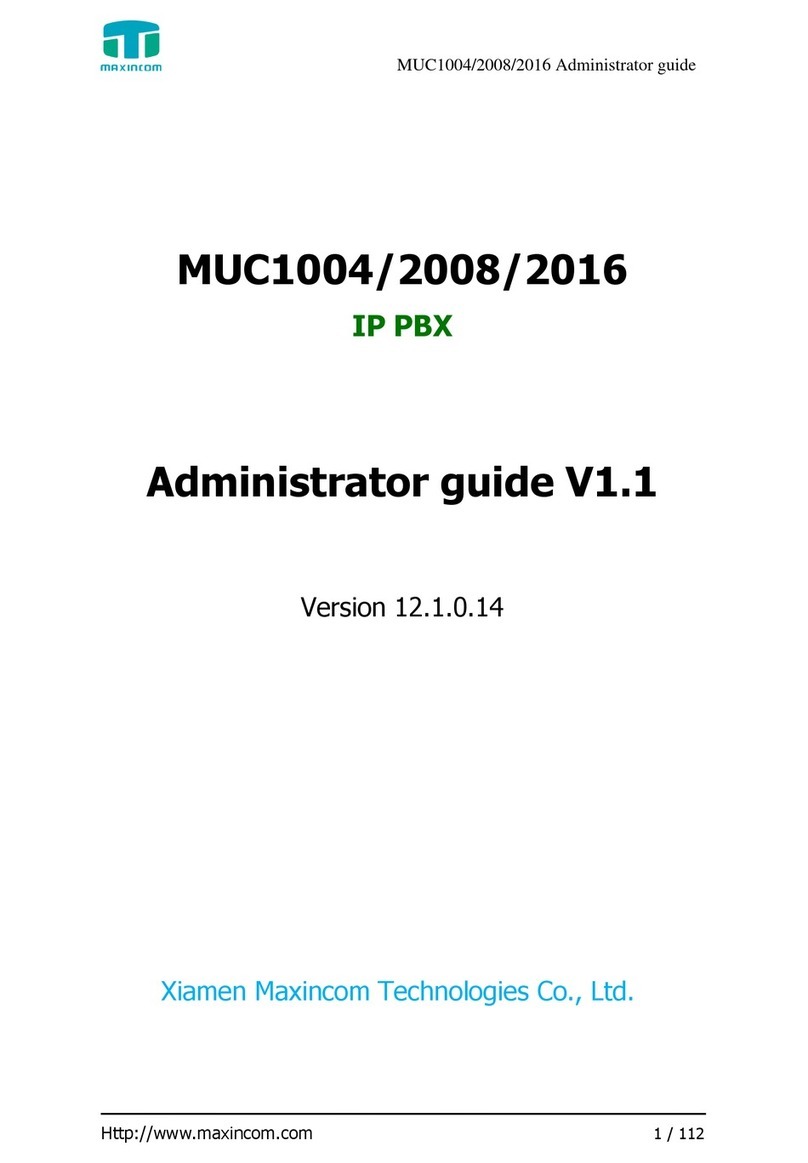 MAXINCOM MUC1004 Administrator's guide