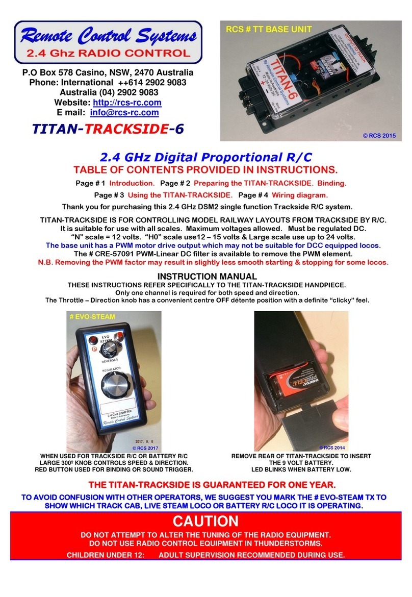 RC System TITAN-TRACKSIDE-6 instruction manual