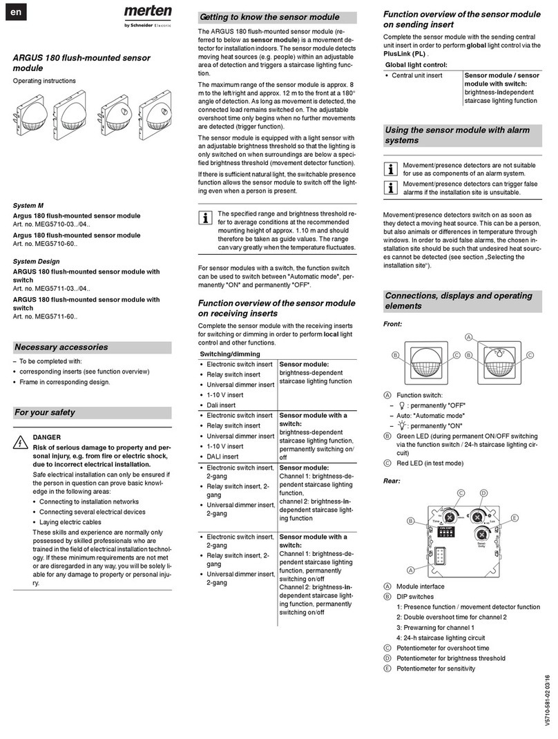 merten ARGUS 180 operating instructions
