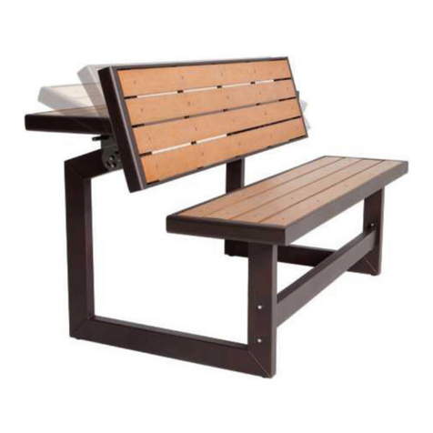 Lifetime 5' CONVERTIBLE BENCH Assembly instructions