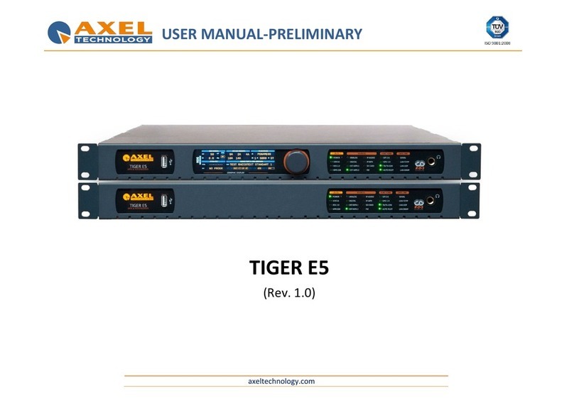 Axel TIGER E5 user manual
