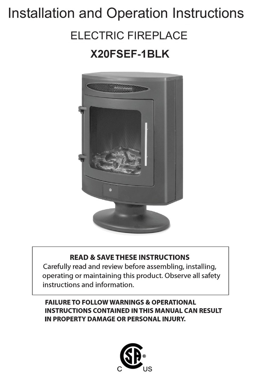 Hanover-Products X20FSEF-1BLK Installation and operation instructions
