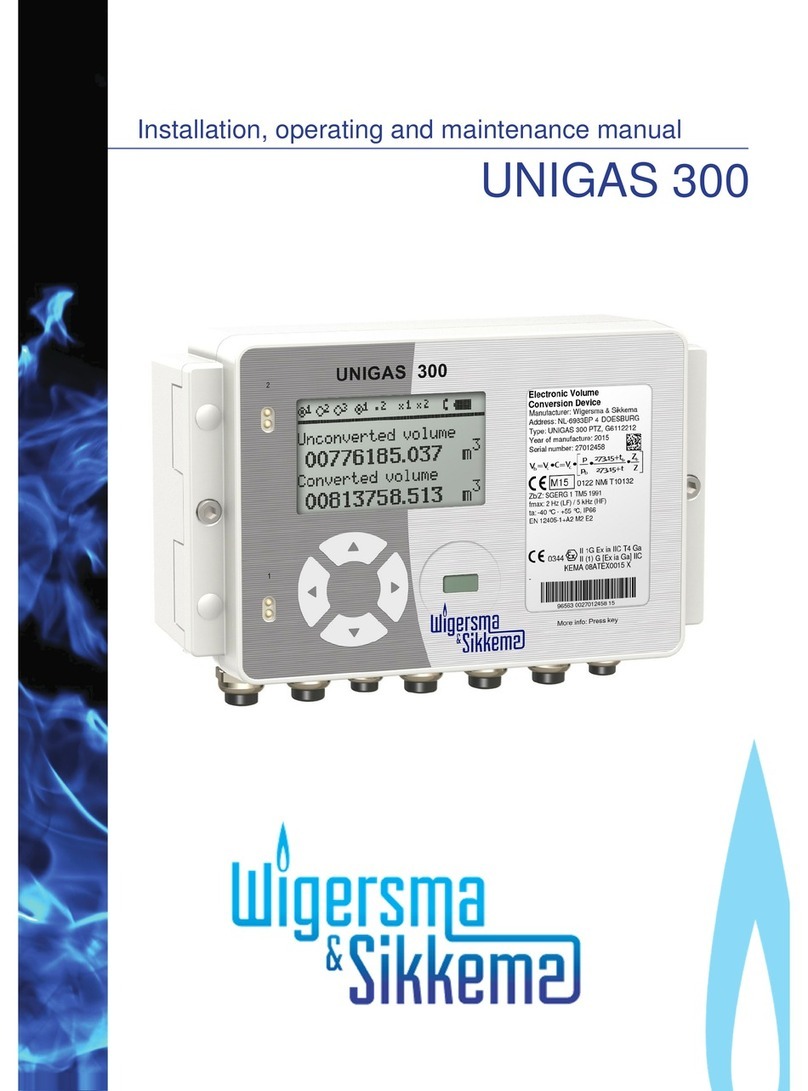Wigersma & Sikkema UNIGAS 300 Installation, operating and maintenance manual Wigersma & Sikkema UNIGAS 300 Installation, operating and maintenance manual