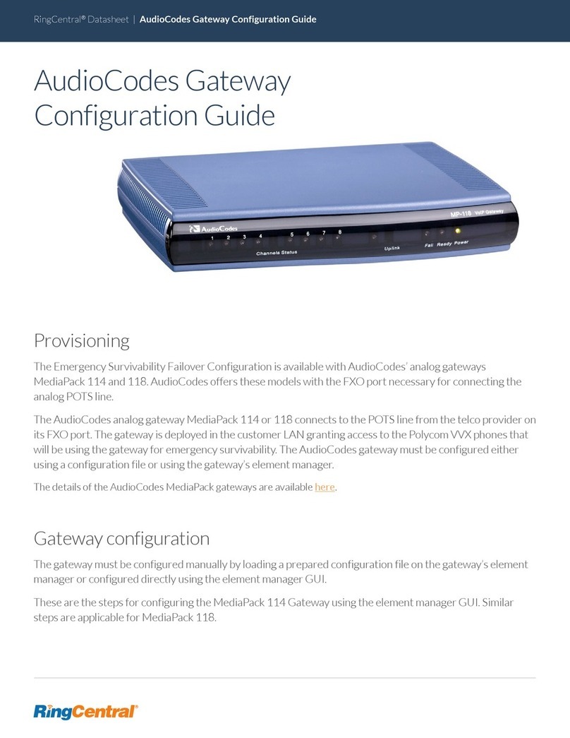 AudioCodes MediaPack 114 User manual AudioCodes MediaPack 114 User manual