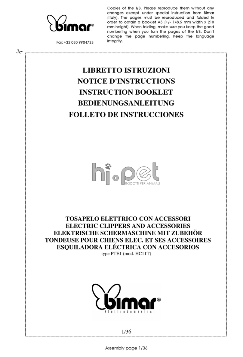 Bimar hi pet PTE1 User manual