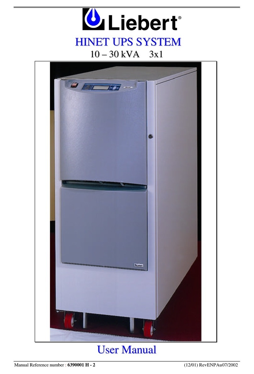 Liebert Hinet 10kVA user manual