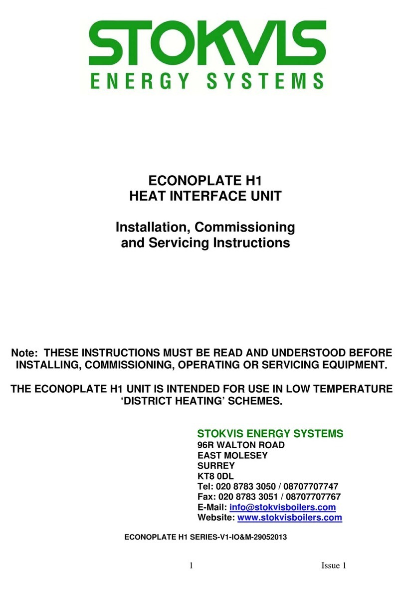 STOKVIS ENERGY SYSTEMS ECONOPLATE H1 Installation, commissioning and servicing instructions