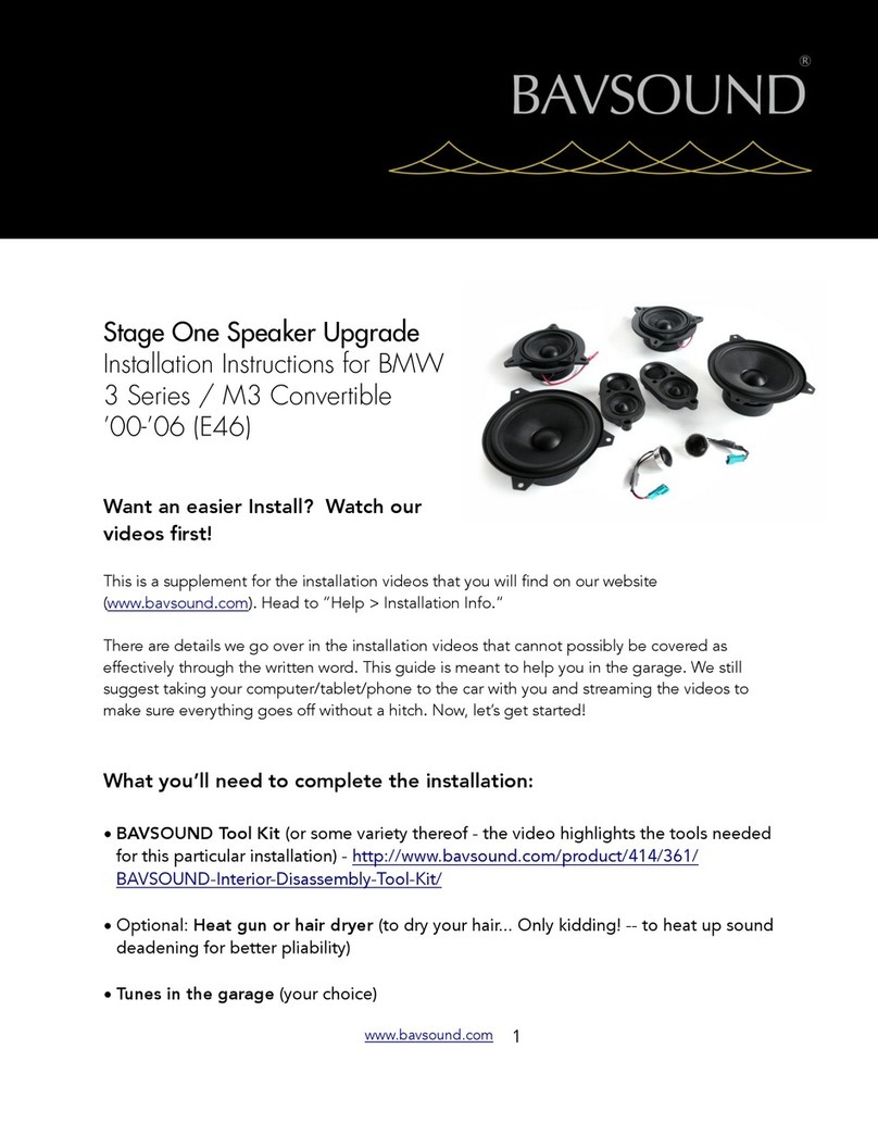 Bavsound Stage One Speaker Upgrade installation instructions