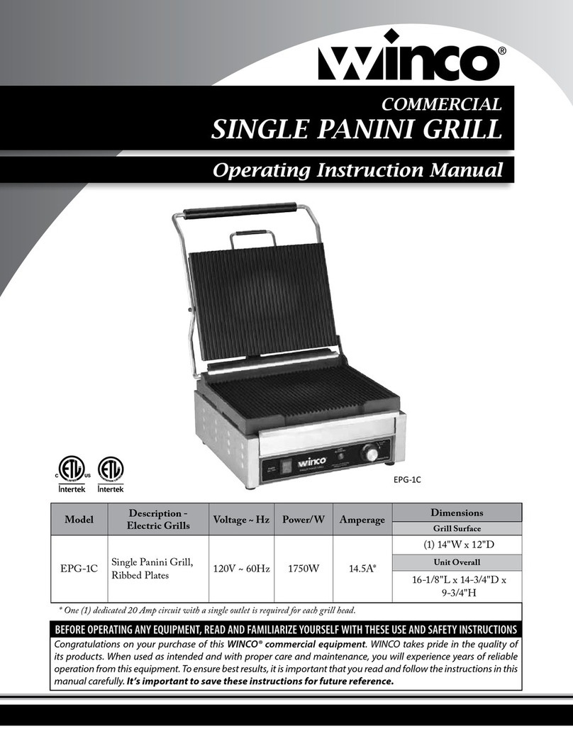 Winco EPG-1C Operating instructions manual