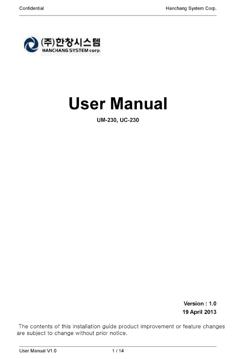 Hanchang System UM-230 user manual