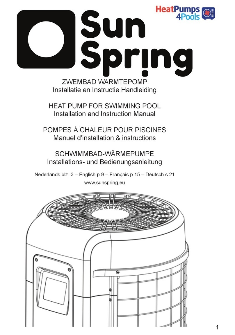 HeatPumps4Pools Sun Spring 5 Installation and instruction manual HeatPumps4Pools Sun Spring 5 Installation and instruction manual