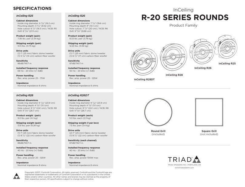 Triad Speakers InCeiling R28D manual