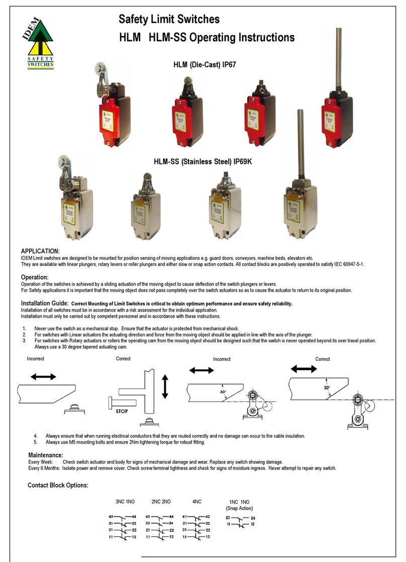 Safety Switches HLM operating instructions