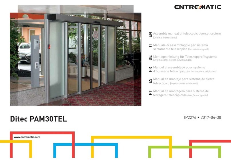 Entrematic Ditec PAM30TEL Assembly manual Entrematic Ditec PAM30TEL Assembly manual