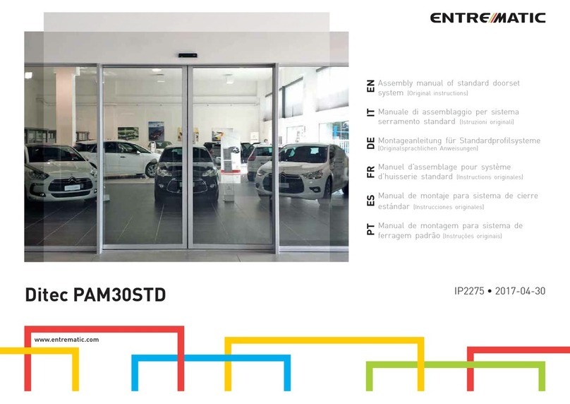 Entrematic Ditec PAM30STD Assembly manual Entrematic Ditec PAM30STD Assembly manual