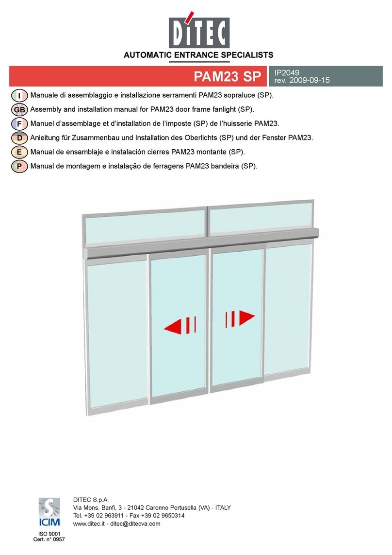 DITEC PAM23 SP installation manual