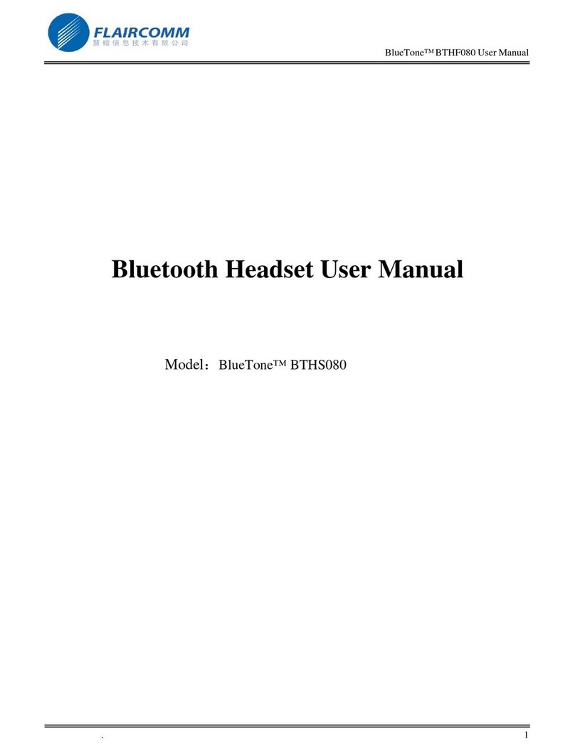Flaircomm Technologies BlueTone BTHF080 user manual