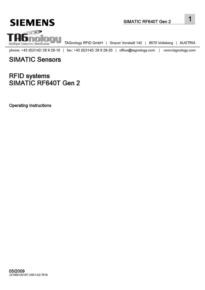 Siemens SIMATIC RF640T Gen 2 operating instructions