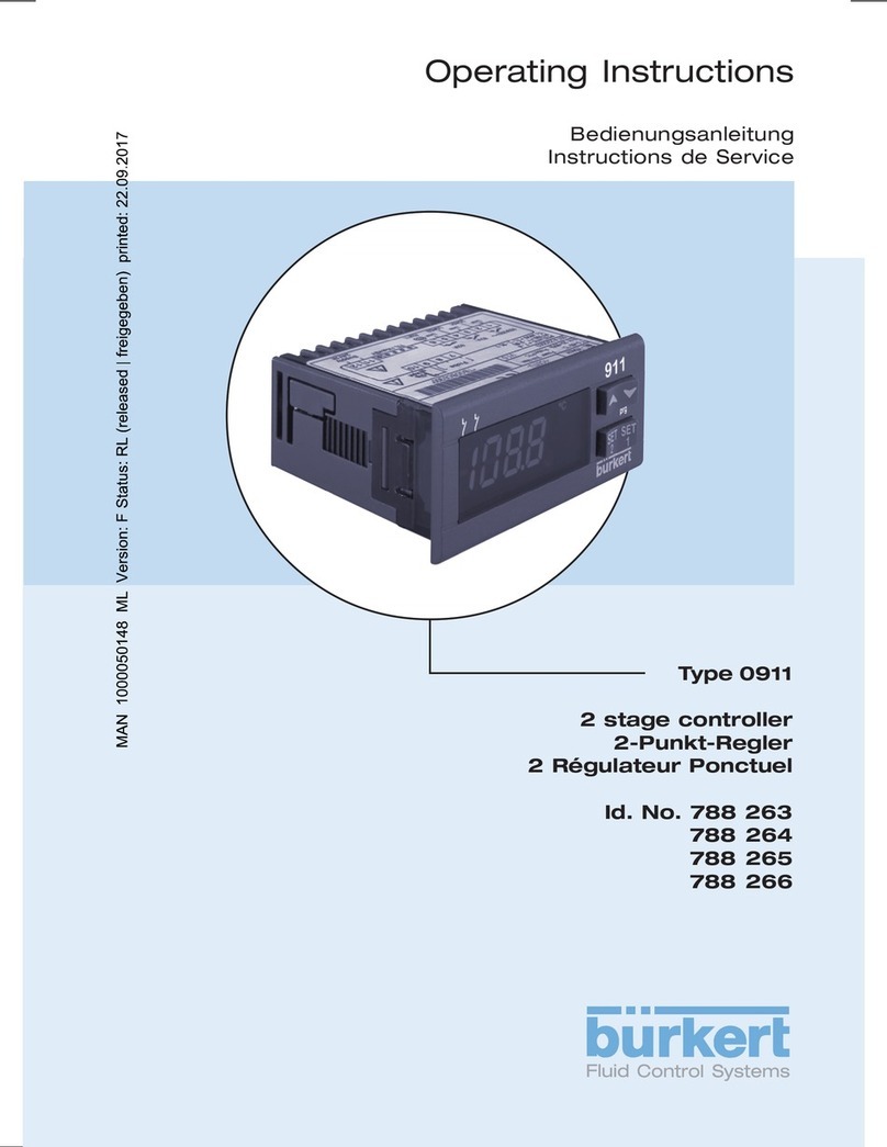 Bürkert 0911 operating instructions
