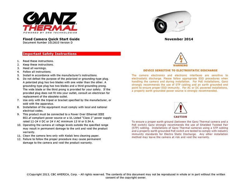 Ganz Thermal ZNT6-H quick start guide