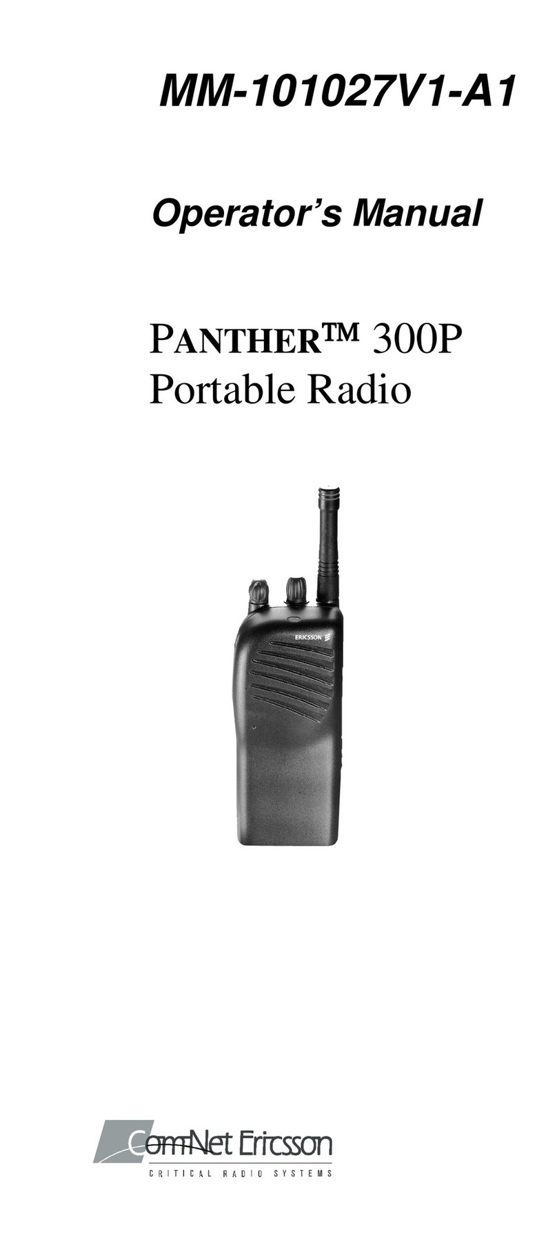 COMNET ERICSSON PANTHER 300P Operator's manual