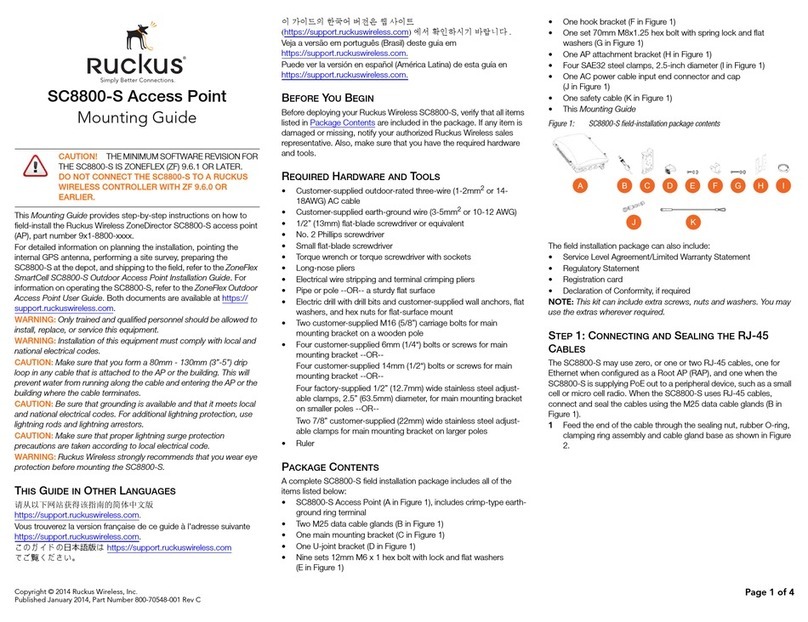 Ruckus Wireless SC8800-S Installation instructions manual