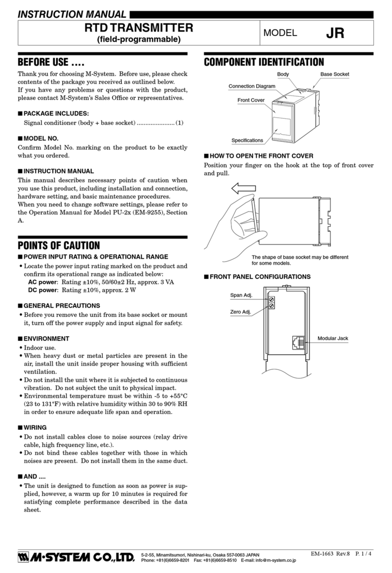 M-system JR instruction manual