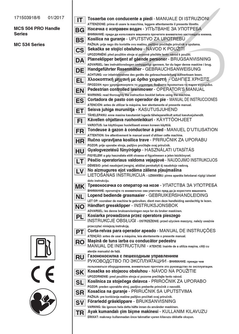 GGP ITALY MCS 504 PRO Handle Series User manual