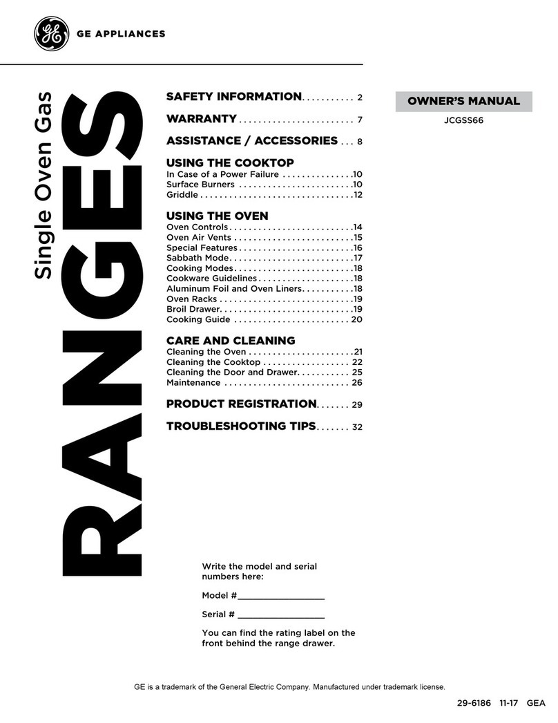 GE JCGSS66 User manual