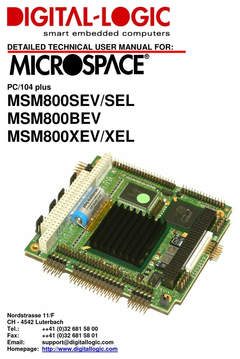 DIGITAL-LOGIC MSM800SEV/SEL Technical  user's manual
