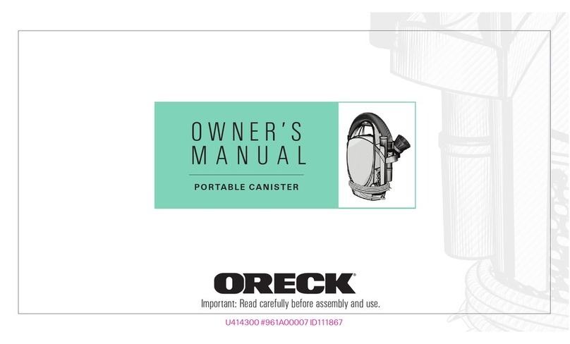 Oreck CC1605 User manual